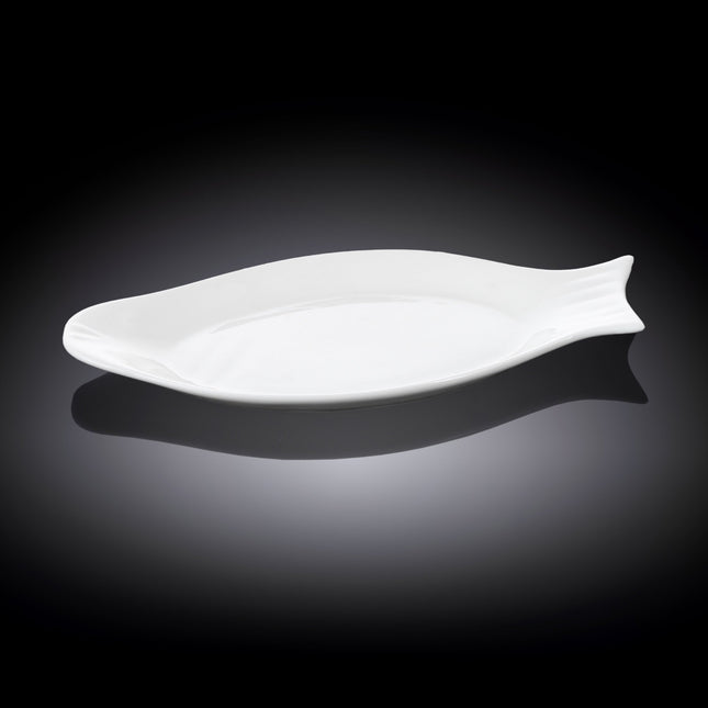 طبق بتصميم سمكة 31.5 سم من Wilmax - أبيض