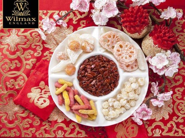 طبق دائري مقسم 25.5 سم من Wilmax - أبيض