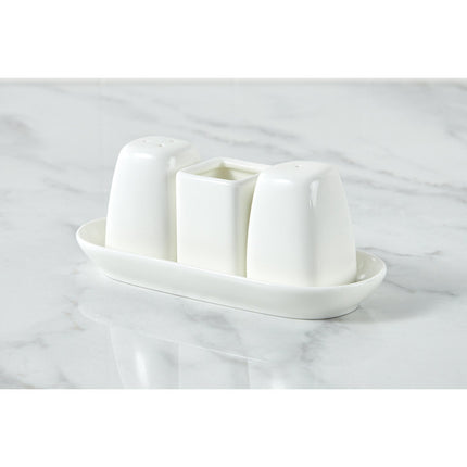 طقم للملح والفلفل 4 قطع من Wilmax Ilona - أبيض