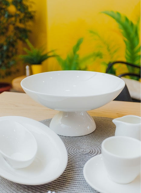 طبق فواكه بقاعدة 24 سم من Wilmax Olivia - أبيض