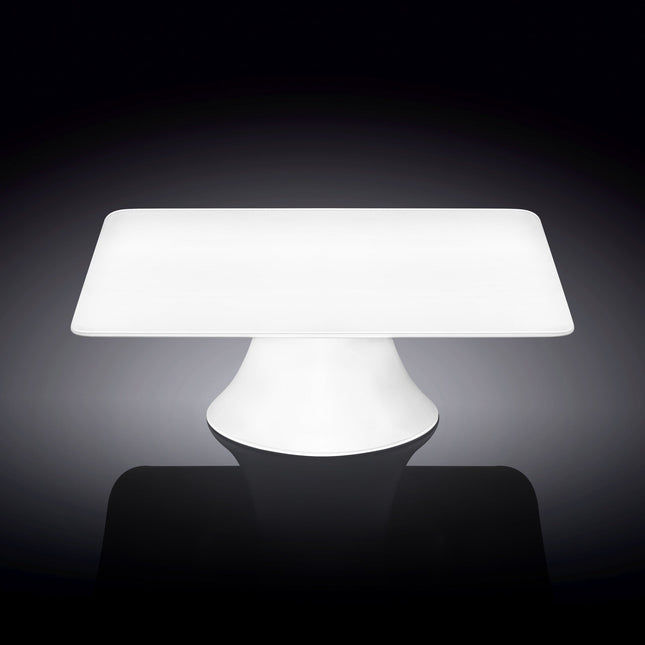 طبق كيك مربع بقاعدة 30 سم من Wilmax - أبيض