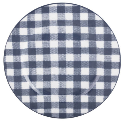 KATIE ALICE VINTAGE INDIGO GINGHAM SIDE PLATE