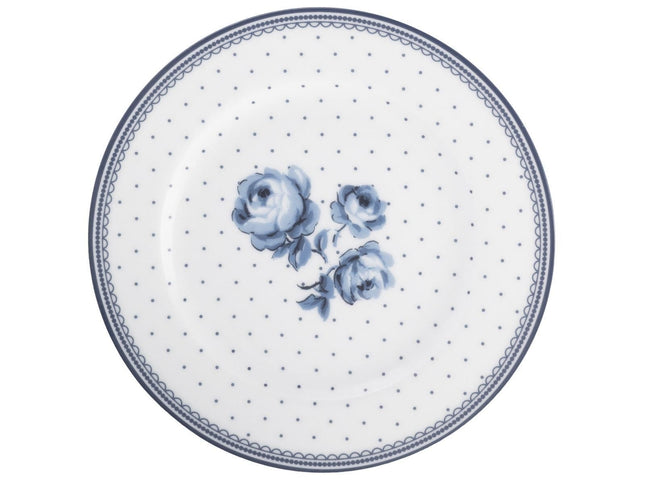 KATIE ALICE VINTAGE INDIGO WHITE FLORAL SIDE PLATE