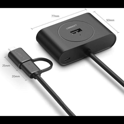 موزع بعدة منافذ من يوجرين |UGREEN USB 3.0 Hub with USB-C Port 1m | 40850