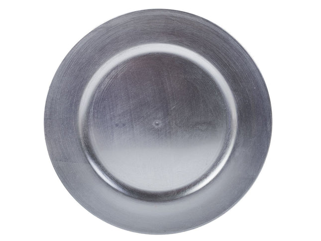 CREATIVE TOPS CREATIVE CHRISTMAS LACQUER CHARGER PLATE SILVER