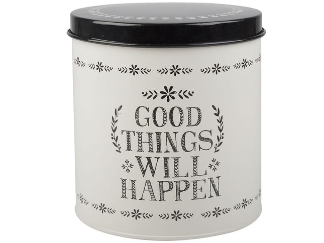 CREATIVE TOPS STIR IT UP GOOD THINGS STORAGE TIN WHITE