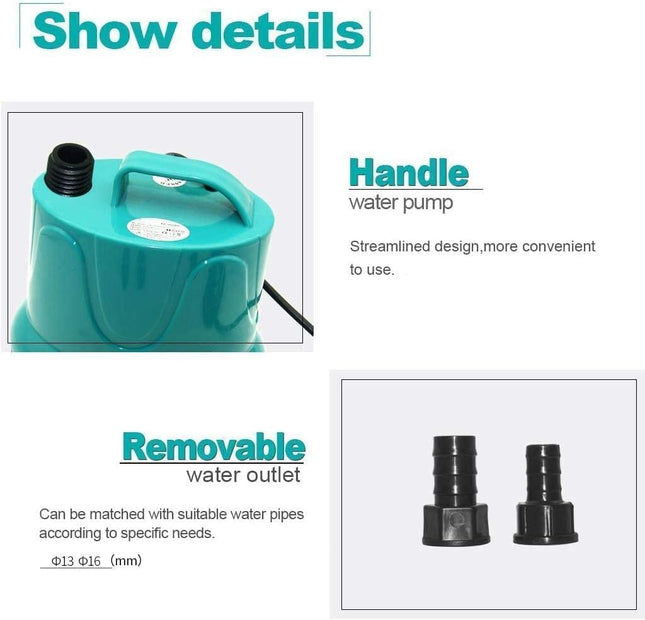 مضخة نافورة ارتفاع 2متر 21واط 1500لتر بالساعة