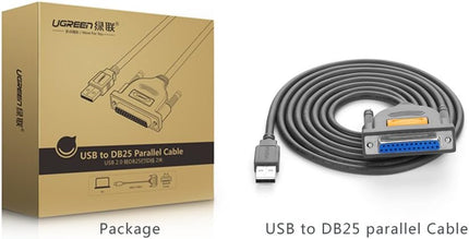 UGREEN USB to DB25 Parallel Printer Cable 2m | 20224