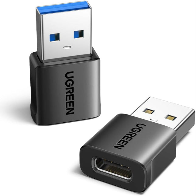 مجموعة محولات يوجرين USB-C أنثى إلى USB-A ذكر (عبوة من قطعتين - عبوة من 3 قطع) / US701