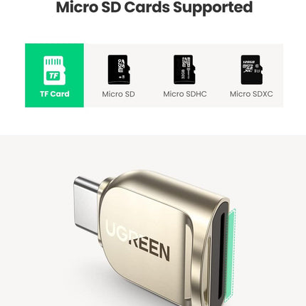 قارئ بطاقات USB من النوع C إلى TF من Ugreen / 80124