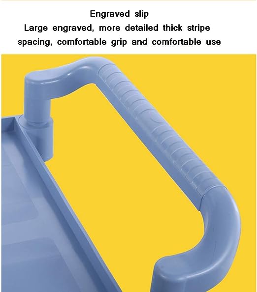 عربة رفوف بلاستيك بعجلات - 3 رفوف