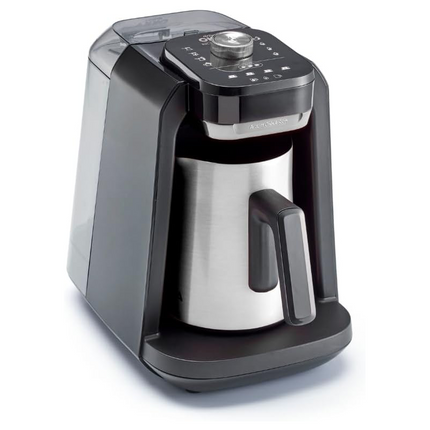 ماكنة صنع القهوة التركية  Rich Spin Pro مع خزان ماء  من ارزوم اوكا OK0038 Silver