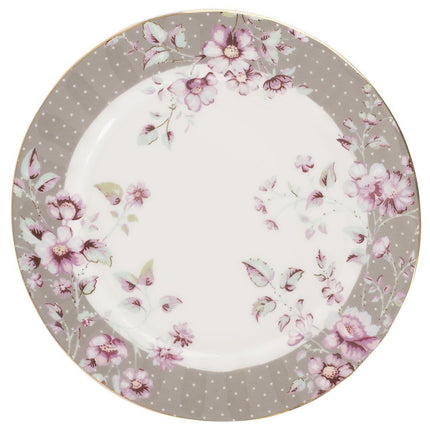 KATIE ALICE DITSY FLORAL SIDE PLATE GREY