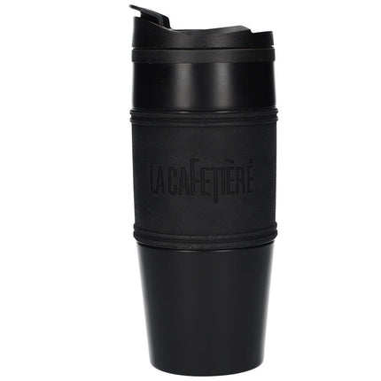 LA CAFETIERE 450ML TRAVEL FLASK PP INNER STAINLESS STEEL OUTER MATT BLACK