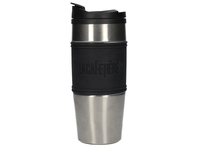 LA CAFETIERE 450ML TRAVEL FLASK PP INNER STAINLESS STEEL OUTER SILVER