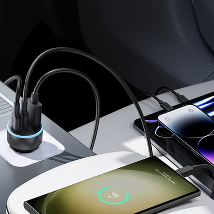 شاحن سيارة Anker 335 بقوة 67W – شاحن سريع 3 منافذ USB-C وUSB-A للسيارة