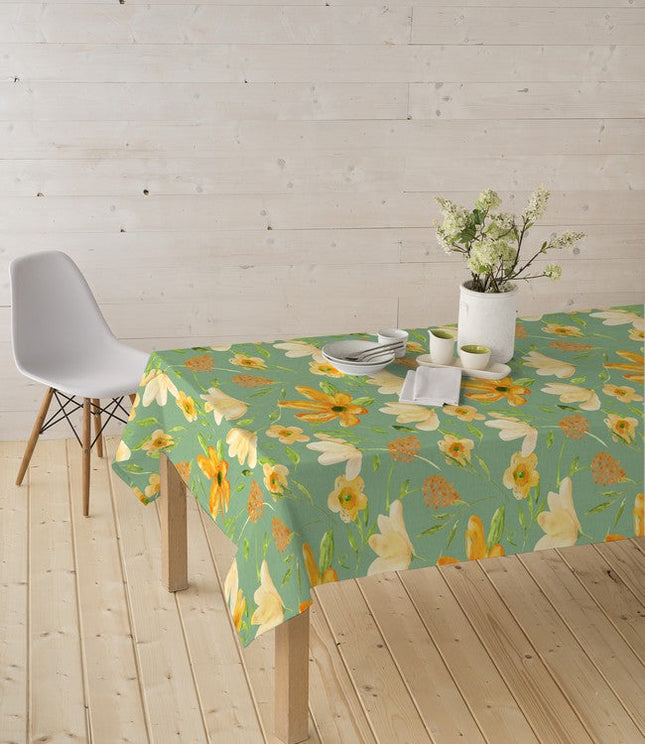 مفرش طاولة عرض 140 سم من Finesse Euronap Orista - أخضر وبرتقالي