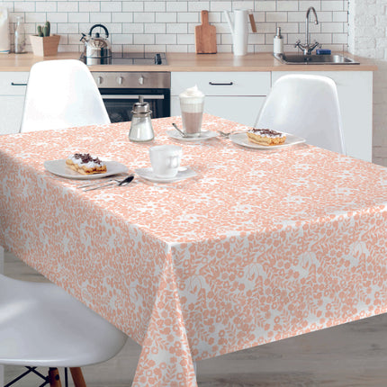 مفرش طاولة عرض 140 سم من Finesse Lola Wallflower - مشمشي وأبيض