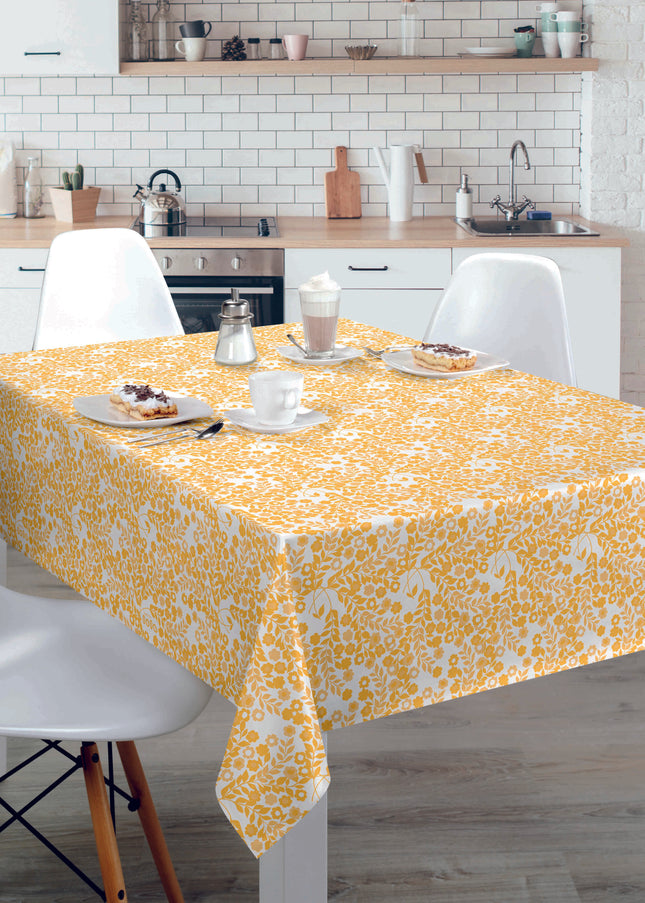 مفرش طاولة عرض 140 سم من Finesse Lola Wallflower - أصفر وأبيض