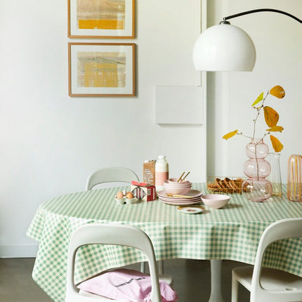 مفرش طاولة عرض 140 سم من Finesse Lola Chiwy - أخضر وأبيض