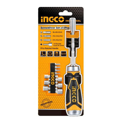 طقم مفكات ريتشات 15 في 1 انكو (Ratchet)