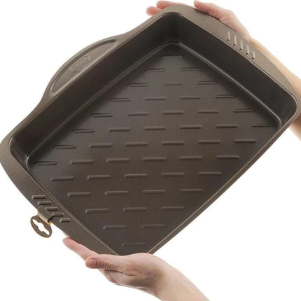 Rectangular oven tray, golden asbestos, 20 x 25 cm