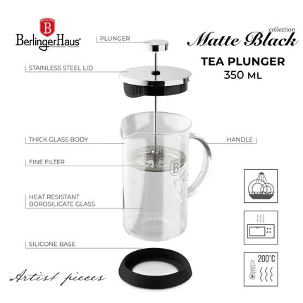 محضرة قهوة/شاي 350مل من Berlinger Haus - ستيل