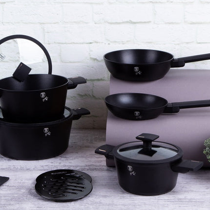 طقم طناجر 10 قطع من  Berlinger Haus - أسود