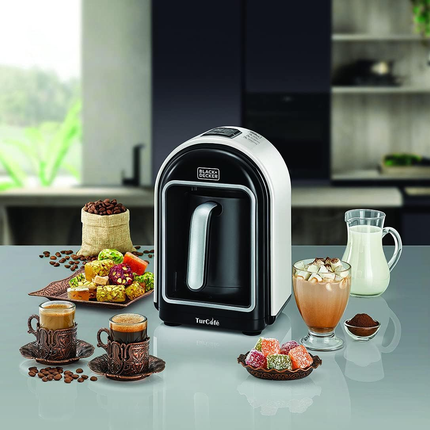 ماكينة تحضير القهوة التركية والشوكولاتة الساخنة مع ميزة تسخين الحليب ماركة Black & Decker