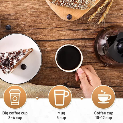 ماكينة تحضير قهوة بالتنقيط من 10-12 كوب بقدرة 800 واط ماركة Sonifer