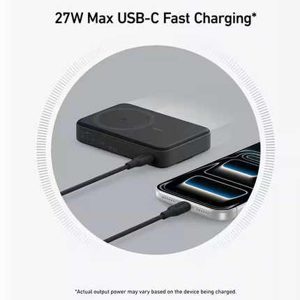 باوربانك Anker MagGo 10000mAh مصمم بشحن لاسلكي مغناطيسي Qi2 بقوة 15W مع شاشة ذكية