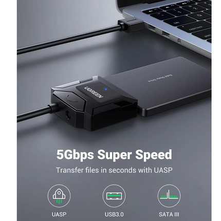 كابل محول القرص الصلب من UGREEN USB إلى SATA (الاتحاد الأوروبي) | 20611