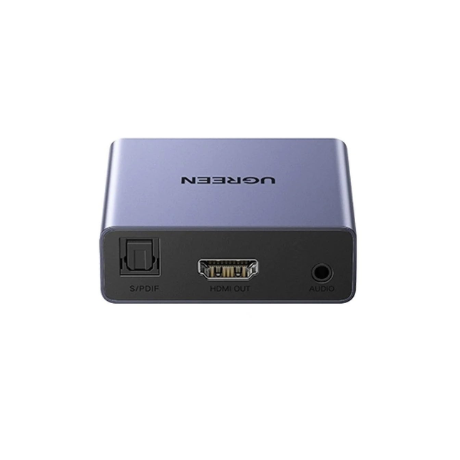 UGREEN 4K@30Hz HDMI Audio Splitter with OPTICAL + 3.5mm Ports - 60649