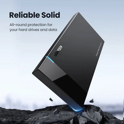 علبة قرص صلب بحجم 2.5 بوصة من يوجرين |UGREEN USB 3.1 2.5″ Hard Drive Enclosure USB-A to USB-C & USB-C to USB-C Cables| 60735