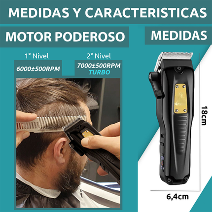 ماكينة حلاقة رجالية احترافية للشعر مع 8 أمشاط مختلفة ماركة vgr