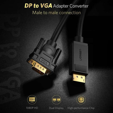 Ugreen DP Male to VGA Male Cable 1.5M | 10247