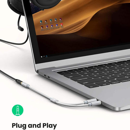 كابل موزع صوت من يوجرين 3.5 مم أنثى إلى 2 3.5 مم ذكر ABS Case /AV140