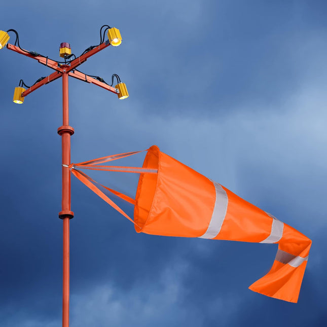 كيس رياح برتقالي عاكس – 1.5 متر