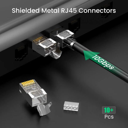 UGREEN Gigabit Cat6A Shielded Modular RJ45 Plug (10PCs) | 70316