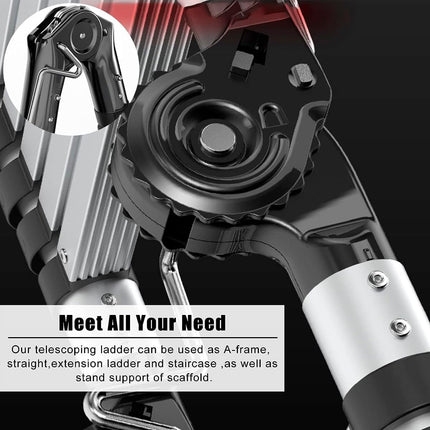 سلم تلسكوب المنيوم من مزايا عدة اطوال