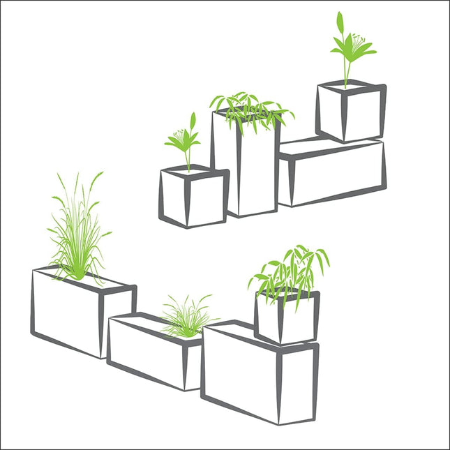 قوار نباتات مربع من إيدا 49.5*49.5*49.5 سم 57 لتر