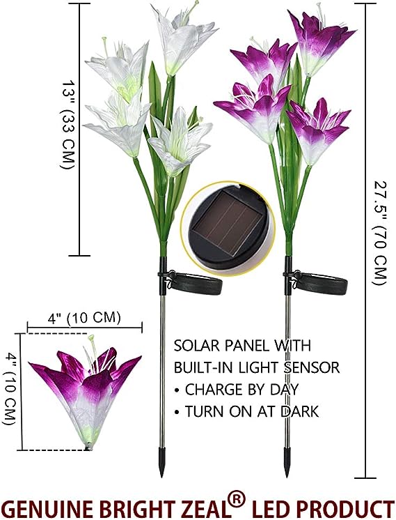 زهور صناعية بأضواء للحديقة