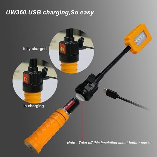 ضوء ليد يدوي مع مغناطيس - أبيض