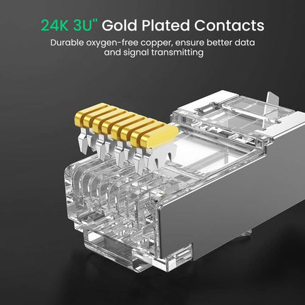 UGREEN Gigabit Cat6A Shielded Modular RJ45 Plug (10PCs) | 70316