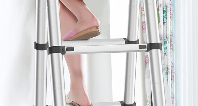 سلم تلسكوب مزدوج عدة مقاسات