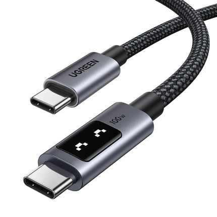 كابل شحن سريع UGREEN Uno USB-C إلى USB-C PD، 5 أمبير كحد أقصى 100 واط / L509
