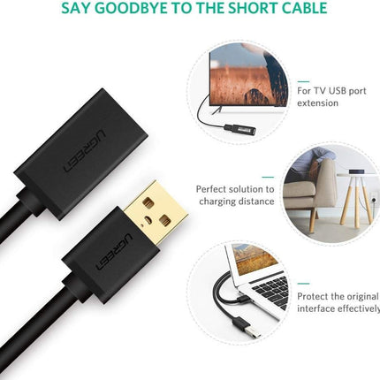 كابل تمديد محول USB-A (ذكر) - USB-A (أنثى) من Ugreen USB 3.0 5Gb/s / US129