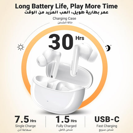 UGREEN HiTune T3 Pro Wireless Earbuds - White / 35725