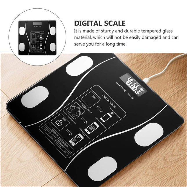 ميزان شخصي زجاج سكريت مربع 180كيلو