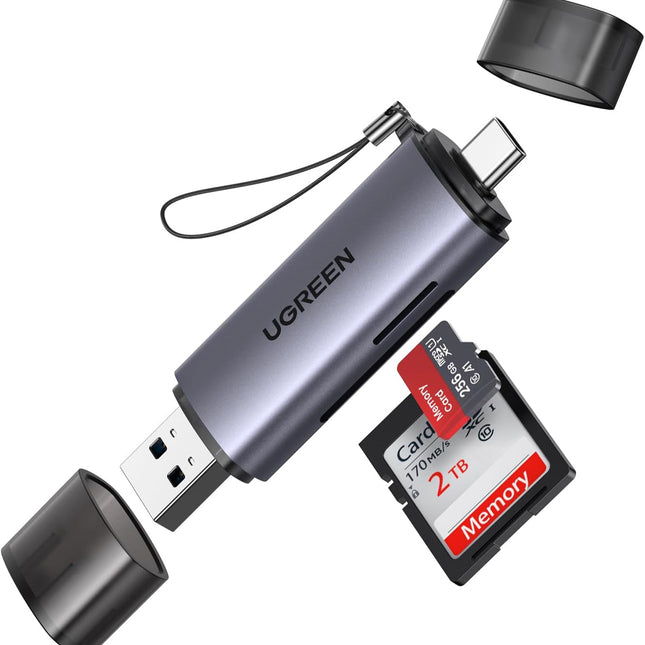 قارئ بطاقات UGREEN 2 في 1 USB C OTG SD/ Micro SD / 50706